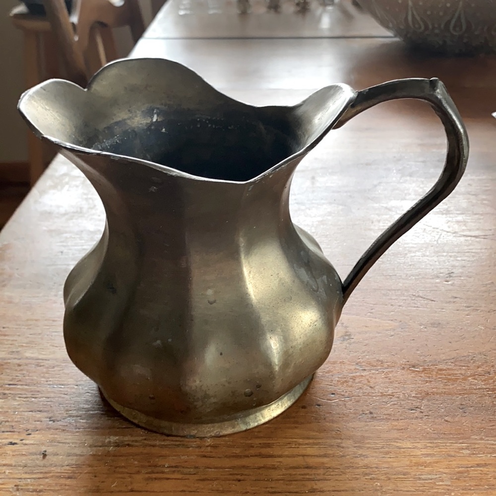 1983 FTDA made in Italy brass pitcher with handle
